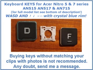 Keyboard KEY for Acer Nitro 5  & 7 AN515 AN517 & AN715 series gaming models RGB - Picture 1 of 12