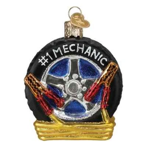 Old World Christmas AUTO MECHANIC (36311) Glass Ornament w/OWC Box - Picture 1 of 3