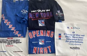 NY RANGERS SET 3 MAGLIE SGA XL + 2 ASCIUGAMANI RALLY NHL STANLEY CUP PLAYOFFS NO QUIT - Foto 1 di 10