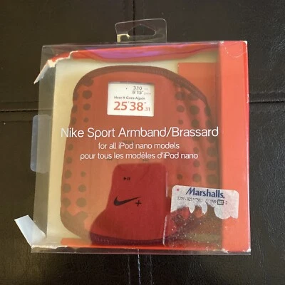 Nike Sport Armband Brassard For ALL Apple iPod Nano Models Red And black - Image 1 of 3