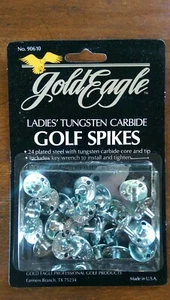 Confezione 24 Punte Scarpe Golf Gold Eagle 90610 Lady Carburo di Tungsteno Punta Metallo - Foto 1 di 2