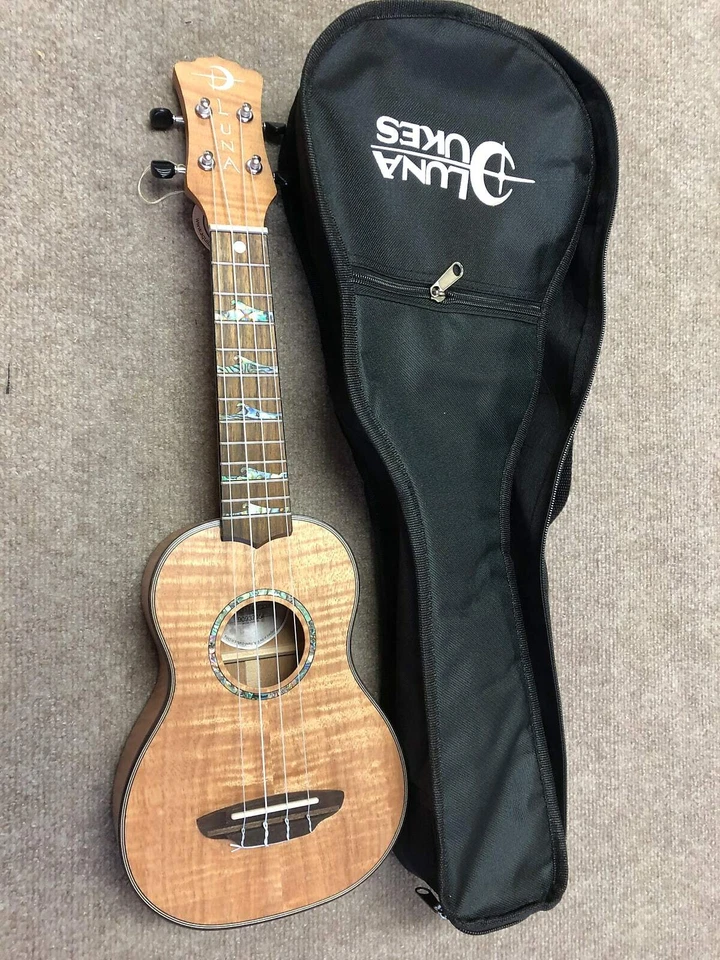 Luna High Tide Exotic Mahogany Soprano Ukulele - NEW UKE w/ Gig Bag - Image 1 of 4