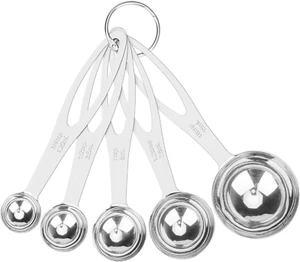 5Pcs Measuring Spoon Set, Heavy Duty Stainless Steel Measuring Cups for Cooking - Picture 1 of 12