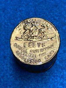 Civil War Era Brass Top Eley Brothers London 250 Count Percussion Cap Tin -EMPTY