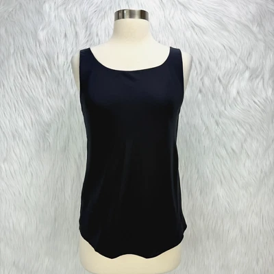 Camiseta sin mangas Lafayette 148 para mujer 100 % seda talla 0 azul marino clásica oficina Foto 1 de 4