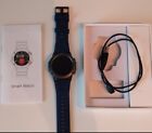 Smartwatch Herren Motsfit Silikonarmband blau 24mm Fitness Uhr Herrenuhr