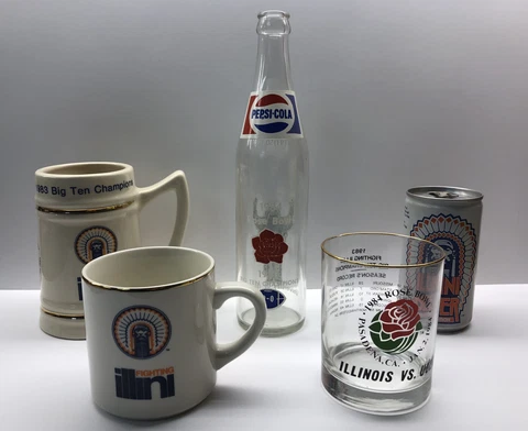 Fighting Illini Chief Illiniwek 1983 Big Ten 1984 Rose Bowl Memorabilia Set of 5 Cover