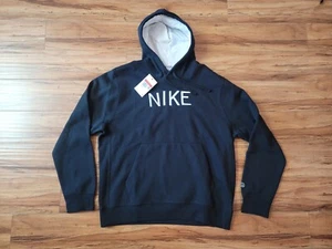 Nike Sportswear Mens Club Fleece Embroidered Logo Hoodie Black Large DQ4020-010 - Picture 1 of 7