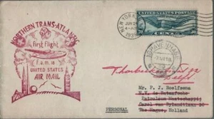 US First Flight Cover Pan Am New York to The Hague Netherlands via London 1939 - Picture 1 of 2