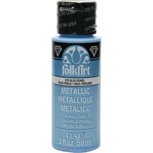 Plaid FolkArt Metallic Acrylic Paint 2oz 59ml Blue Pearl 670 - Bild 1 von 1