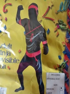 ADULT NINJA INVISIBLE COSTUME (Medium) - Picture 1 of 5