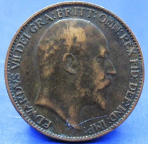 1903 EDWARD VII FARTHING - Picture 1 of 3