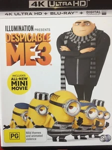 DESPICABLE ME 3 - 4K BLURAY + BLURAY 2016 AS NEW! - Imagen 1 de 2