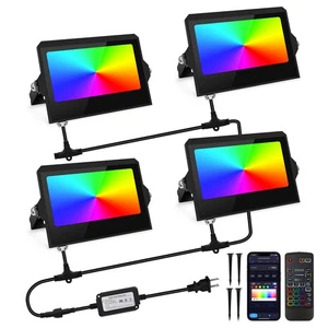 YAYZA! LED Flood Lights Outdoor 36W, 300W Equivalent 3000 LM RGB Color Changi... - Picture 1 of 7