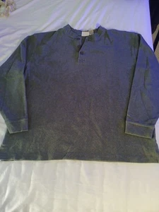LL Bean Herren Olivgrün Henley Langarm XL Waffelstrick Thermohemd - Bild 1 von 6