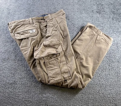 VTG Tommy Jeans Cargo Pants Mens 36x32 Brown Tan Y2K Baggy Carpenter Gorp Chunky - Image 1 of 4