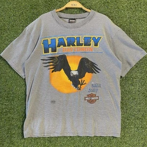 Camicia Vintage 1996 Harley Soaring Eagle Razor Sharp PUNTO SINGOLO - Large - Foto 1 di 8