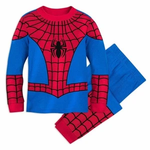 Marvel Spider-Man Costume 2PC Long Sleeve Cotton Tight Fit Pajama Set Boy Size 8 - Picture 1 of 1