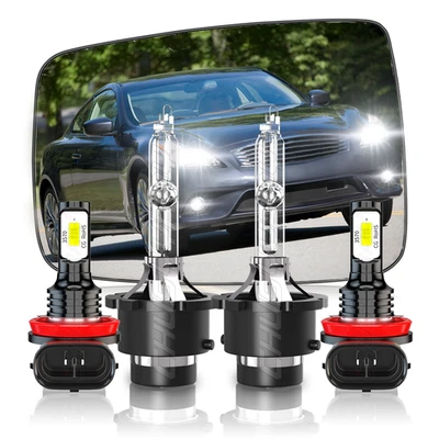 Kit de bombillas antiniebla altas/bajas + faros LED/HID para Infiniti Q60 2014-2019 6000K Foto 1 de 4