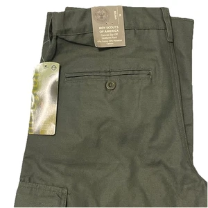 NEW Boy Scouts of America BSA Cargo Canvas Convertible Pants Sz 16 Youth Green - Picture 1 of 6