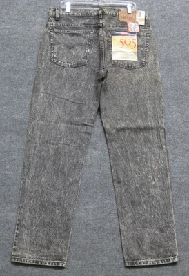 NUEVO VAQUERO VAQUERO VINTAGE LEVI'S 505 ROJO LENGÜETA REGULAR FIT PIERNA RECTA EE. UU. 38x32 Foto 1 de 4