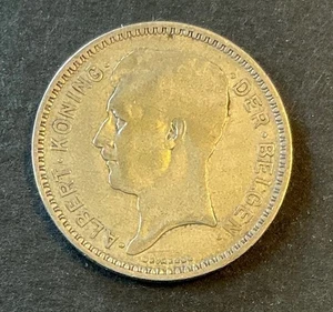 Belgium - Albert I - Jolie. 20 francs 1933 VL (3) in silver position A - Picture 1 of 2