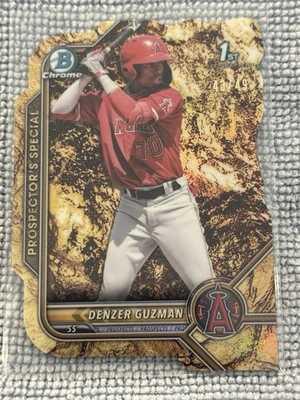2022 Bowman Chrome Prospector's Special Die-Cut Variation /49 Denzer Guzman - Image 1 of 2