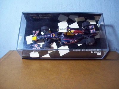 1/43 MINICHAMPS 410 100006 RED BULL RACING RENAULT RB6 2010 MARK WEBBER - Image 1 of 4