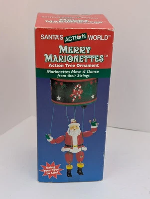 Santa's Action World MERRY MARIONETTES Dancing Santa Claus Ornament Kurt Adler - Image 1 of 4