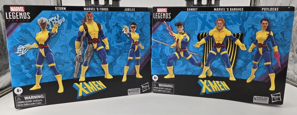 Marvel Legends X-Men Paquete de 3 Juegos Storm Forge Jubilee Gambito Banshee Psylocke 6" Foto 1 de 4