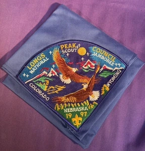 BSA Neckerchief LONGS PEAK COUNCIL 1997 Pie Patch National Jamboree Boy Scouts - Picture 1 of 2