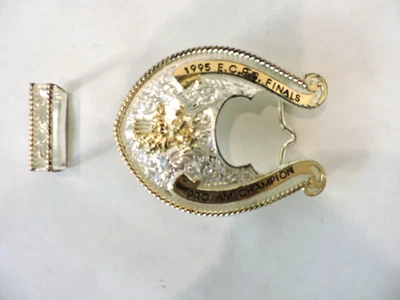 Montana Silversmiths 1995 E.C.P.S. Пряжка западного ремня Finals Pro Am Champion - Изображение 1 из 4