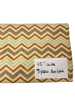 Waverly Inspirations Fabric 45” by the Yard Cotton Duck Brown Zigzag Southwest - Image 1 of 4