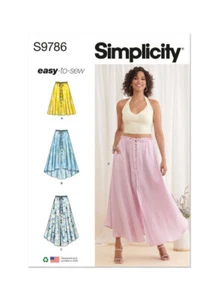 SIMPLICITY 9786 Schnittmuster Misses Women Plus Damen Rock 12-20 - Bild 1 von 5