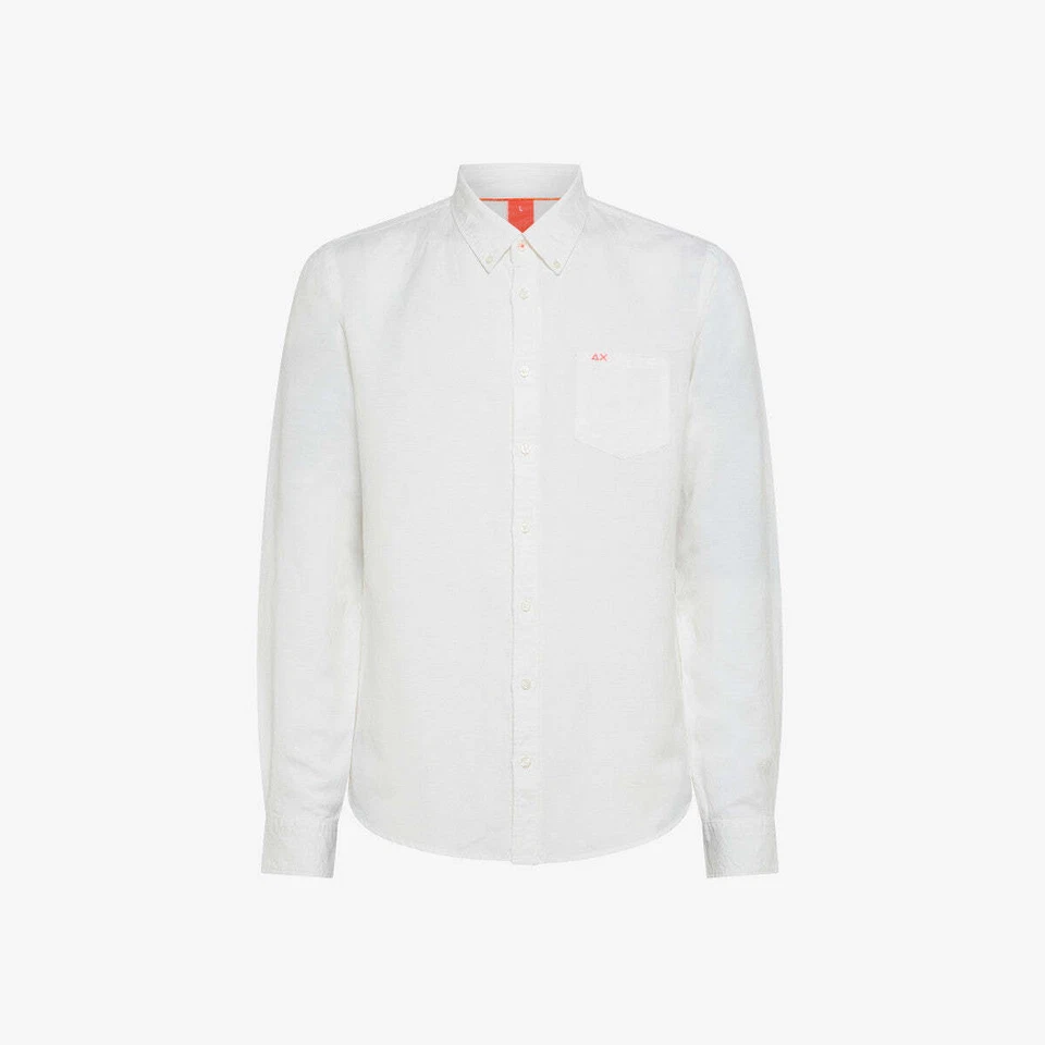 Sun68 Camicia Lino Uomo Bianco S34120 - Immagine 1 di 1