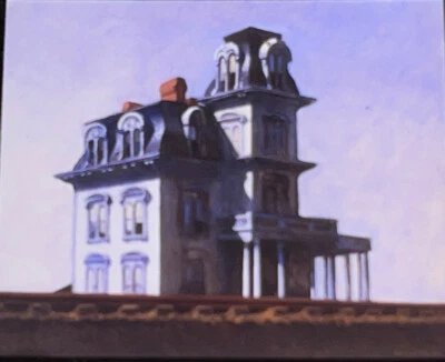 Edward Hopper “casa junto al ferrocarril” 35 mm arte diapositiva Ashcan escuela realismo Foto 1 de 3