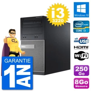PC DELL 3010 MT i3-3220 RAM 8Go Disco Duro 250Go HDMI Windows 10 Wifi - Imagen 1 de 3