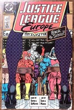 1989  JUSTICE LEAGUE EUROPE  SEP #6  BACK TO SCHOOL FLASH DC COMICS  Z3239