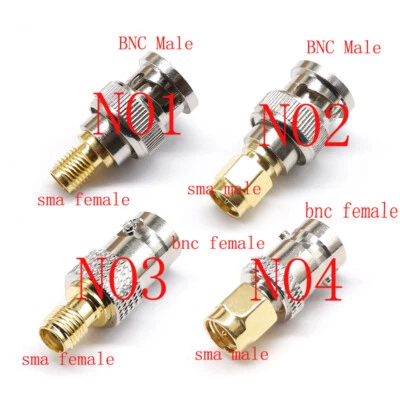 SMA to BNC Male Female Adapter For Wireless LAN Coaxial Cable Jack Converter - Image 1 of 4