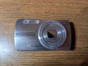 Cámara digital Olympus Stylus 740 7,1 MP para todo tipo de clima plateada sin probar - Imagen 1 de 3