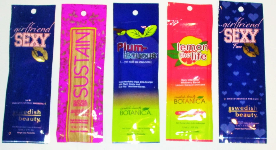 Sample Packets SWEDISH BEAUTY Sustain, Plumiscuous, Lemon the life, face ..