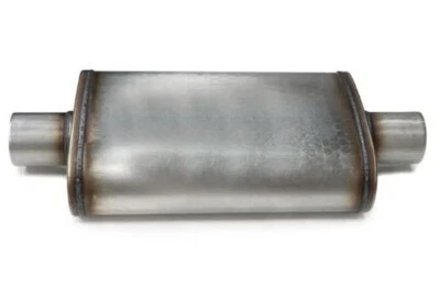 2.5" Inch 63mm Stainless Steel Sport Exhaust Muffler Centre/Centre 4" x 9" x 14" - image 1 of 4