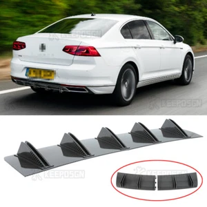 Shark Fin Rear Diffuser Bumper Spoiler Splitter For Volkswagen Passat B7 B8 CC - Picture 1 of 11