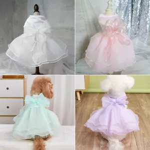 Vestido de novia para perro ropa para mascotas graduación fiesta princesa vestidos para cachorro gato disfraz - Imagen 1 de 16