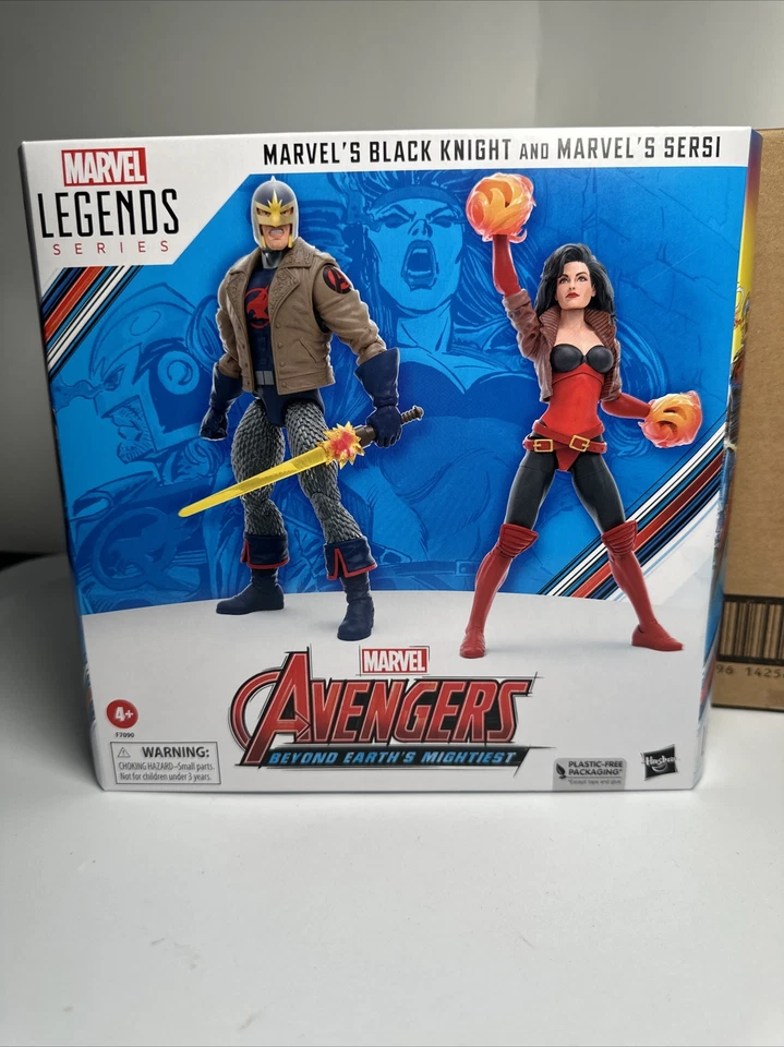 Marvel Legends Series Black Knight and Marvel's Sersi Avengers 60th Anniversary