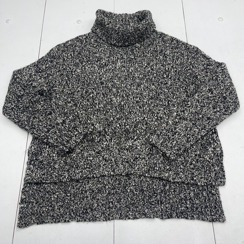 Adam Lippes Black Wool High Low Turtleneck Sweater Women’s Size XL