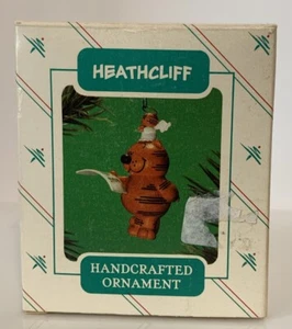 Hallmark 1986 Keepsake Heathcliff Cat List To Santa 3” Christmas Ornament w/ Box - Picture 1 of 8