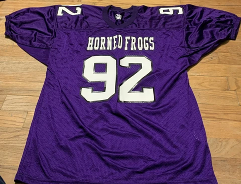 Gator Athletics Youth TCU HORNED FROGS Football Jersey Sz. YXL NEW #92 BIG12 Cover