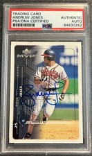 ANDRUW JONES 1999 Upper Deck MVP Signed Auto Autographed Atlanta Braves PSA/DNA
