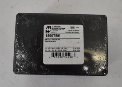 Hammond Diecast Enclosure 1590TBK Aluminum Box Painted Black General Purpose